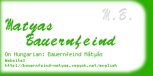 matyas bauernfeind business card