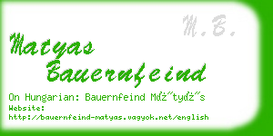 matyas bauernfeind business card